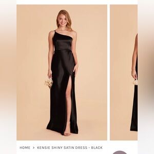 Birdy Grey Small Black Satin Kensie Dress